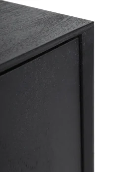 INTERhome Kommode AGGLO 85 x 80 cm Akazie massiv schwarz gebeizt und lackiert