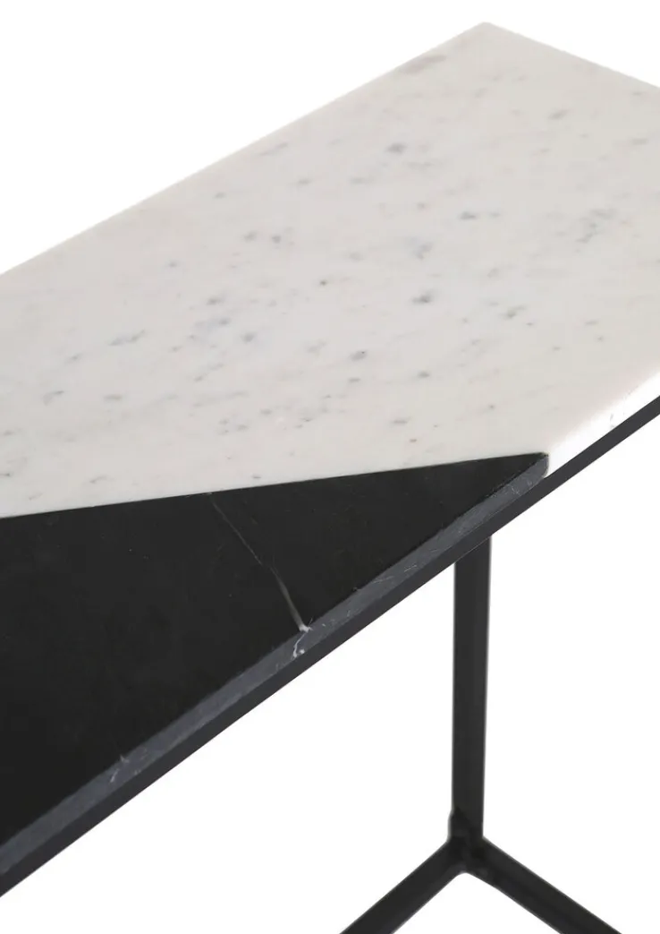 INTERhome Konsolentisch GATSBY 100 x 30 cm schwarz/ weiß