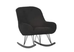 INTERhome Schaukelstuhl WAHID schwarz Schäferoptik