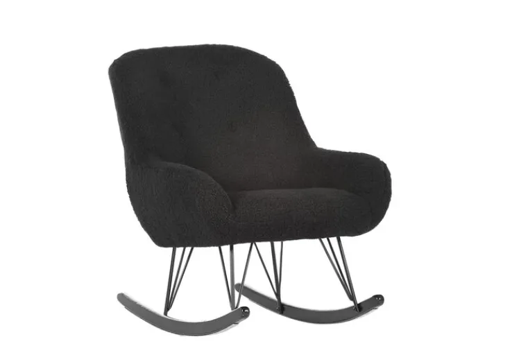 INTERhome Schaukelstuhl WAHID schwarz Schäferoptik