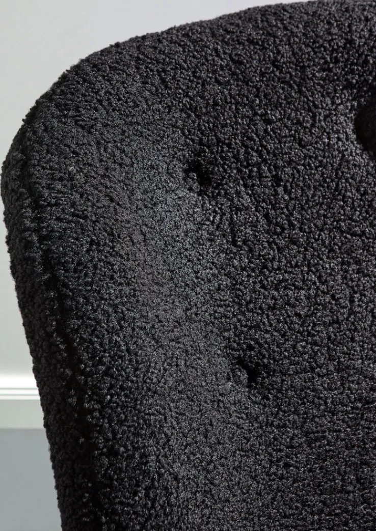 INTERhome Schaukelstuhl WAHID schwarz Schäferoptik