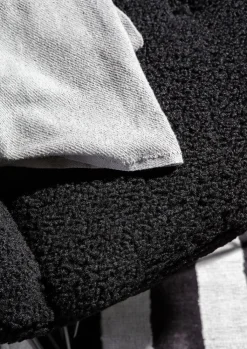 INTERhome Schaukelstuhl WAHID schwarz Schäferoptik