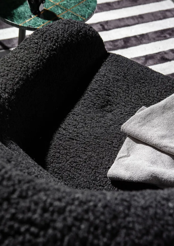 INTERhome Schaukelstuhl WAHID schwarz Schäferoptik