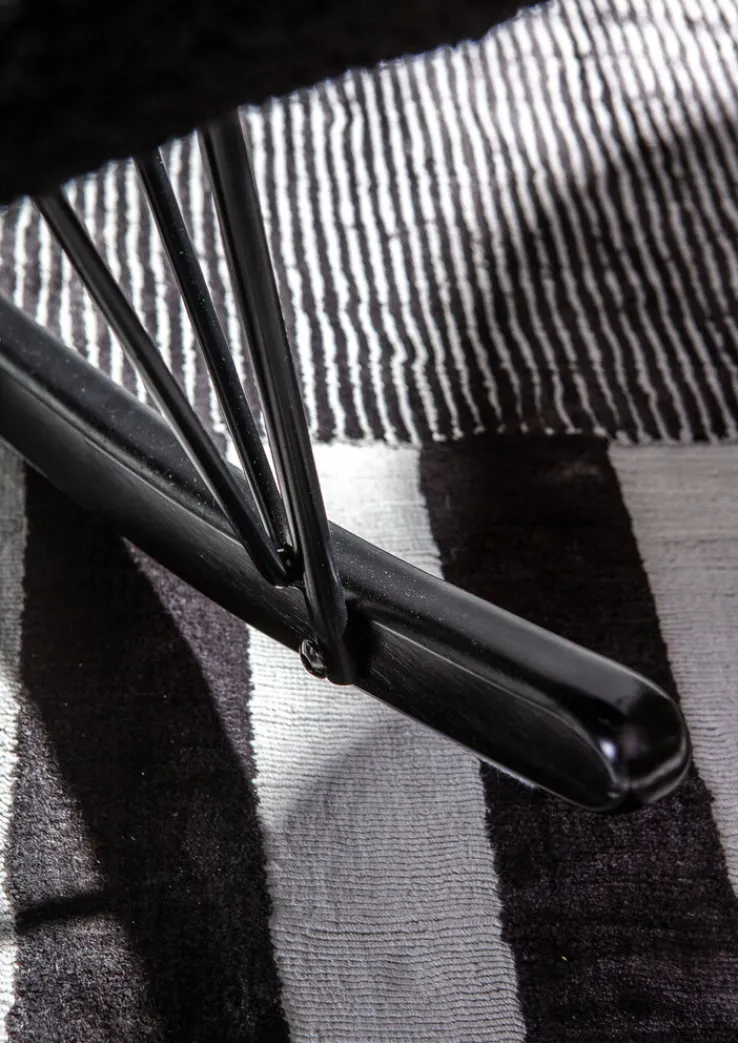 INTERhome Schaukelstuhl WAHID schwarz Schäferoptik