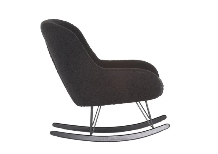 INTERhome Schaukelstuhl WAHID schwarz Schäferoptik