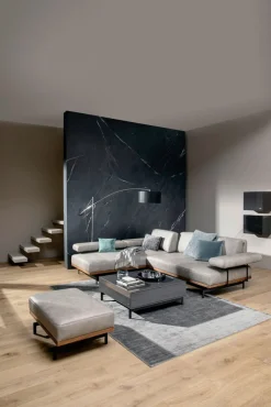 JOOP! Ecksofa Lederbezug grau