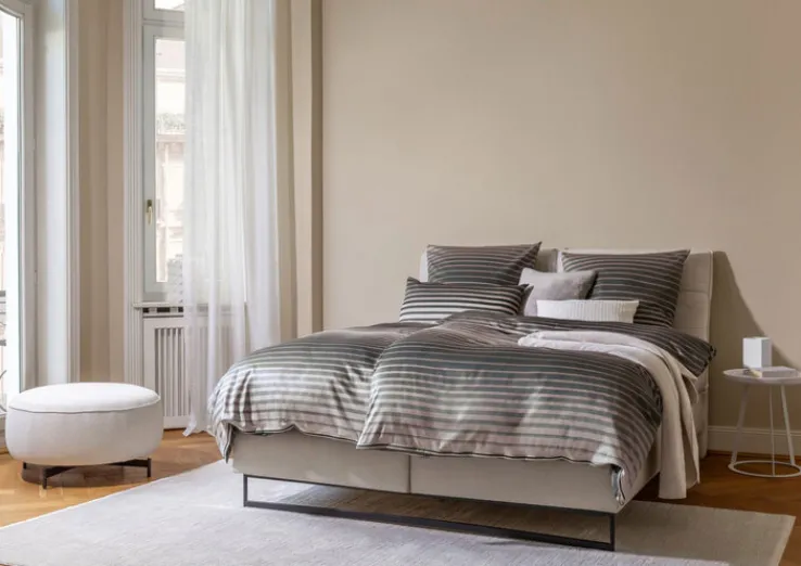 JOOP! Mako-Satin-Bettwäsche SHUTTER 135 x 200 cm stone