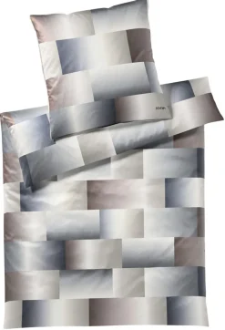 JOOP! Satin-Bettwäsche RANGE 155 x 220 cm braun/grau