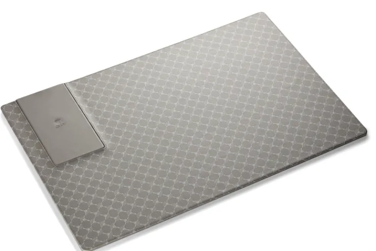 JOOP! Tischschoner Schreibunterlage CORNFLOWER Kunstleder 40 x 60 x 0,9 cm grau-weiß