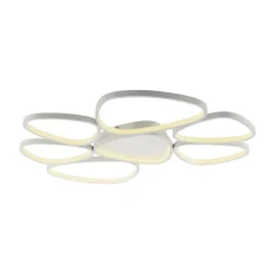 JUST LIGHT LED Deckenlampe PEBBLES 92 x 70 cm weiß