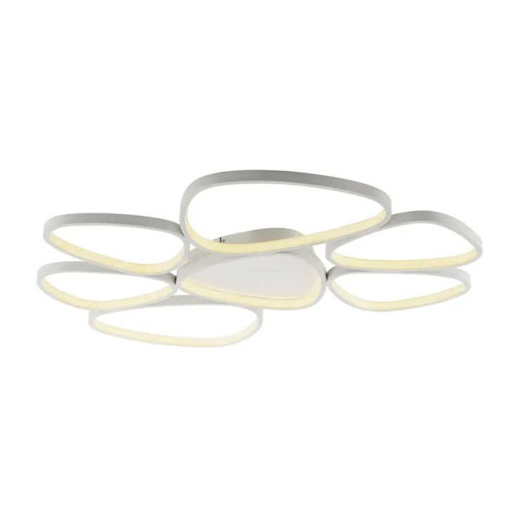 JUST LIGHT LED Deckenlampe PEBBLES 92 x 70 cm weiß