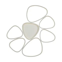 JUST LIGHT LED Deckenlampe PEBBLES 92 x 70 cm weiß