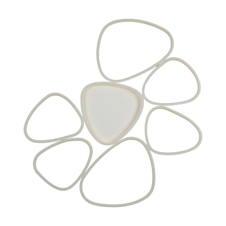 JUST LIGHT LED Deckenlampe PEBBLES 92 x 70 cm weiß