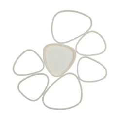 JUST LIGHT LED Deckenlampe PEBBLES 92 x 70 cm weiß