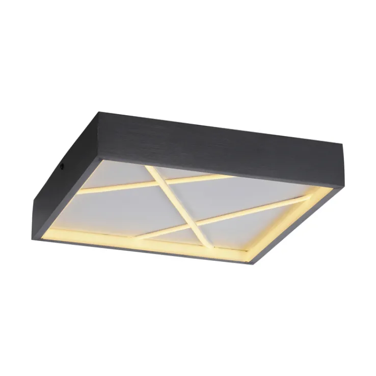 JUST LIGHT LED Deckenlampe MIKADO 30x30 cm schwarz