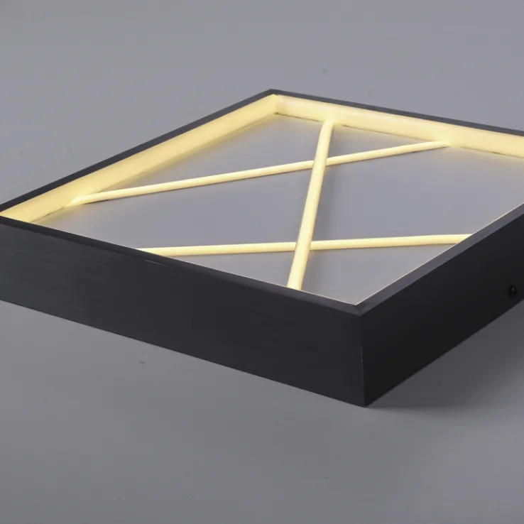 JUST LIGHT LED Deckenlampe MIKADO 30x30 cm schwarz