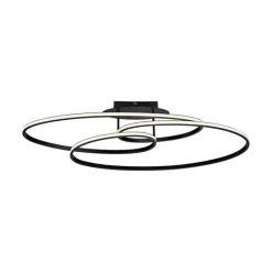 JUST LIGHT LED Deckenlampe LUMACA 81 x 30,5 cm schwarz