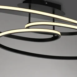 JUST LIGHT LED Deckenlampe LUMACA 81 x 30,5 cm schwarz