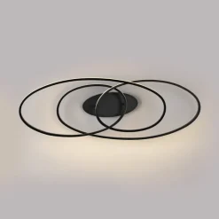 JUST LIGHT LED Deckenlampe LUMACA 81 x 30,5 cm schwarz