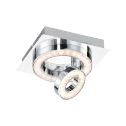 JUST LIGHT LED Deckenlampe TIM 17 x 17 cm chromfarbig