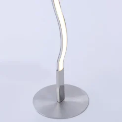 JUST LIGHT LED Stehlampe WAVE 120 cm stahlfarbig