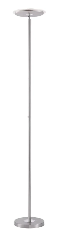 JUST LIGHT LED Stehlampe HANS 181 cm stahlfarbig