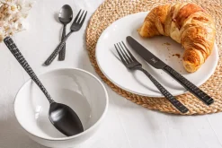 JUSTINUS Besteck Set 30 teilig CROCO schwarz