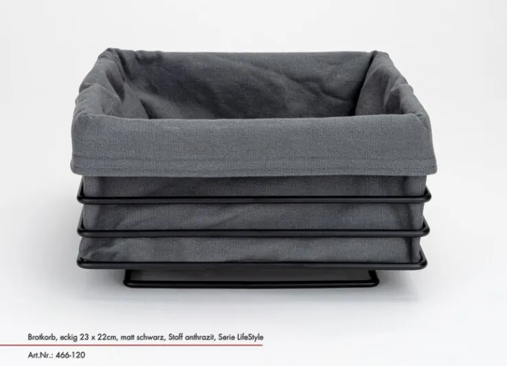 JUSTINUS Brotkorb LIFE 23 x 21,5 cm schwarz