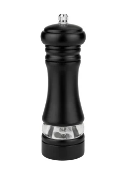 JUSTINUS Gewürzmühle LIFE STYLE mit Fenster 16 cm Holz schwarz