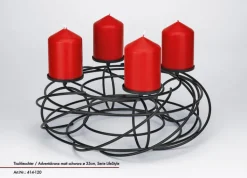 JUSTINUS Weihnachten Adventskranz LIFE STYLE 35 cm schwarz