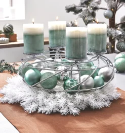 JUSTINUS Weihnachten Adventskranz LIFE STYLE 35 cm schwarz