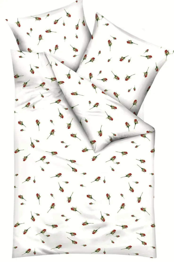 kaeppel Satin-Bettwäsche ROSENKNOSPEN 135 x 200 cm mehrfarbig