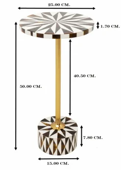 Kare Design Beistelltisch DOMERO STAR 25x50 cm bunt
