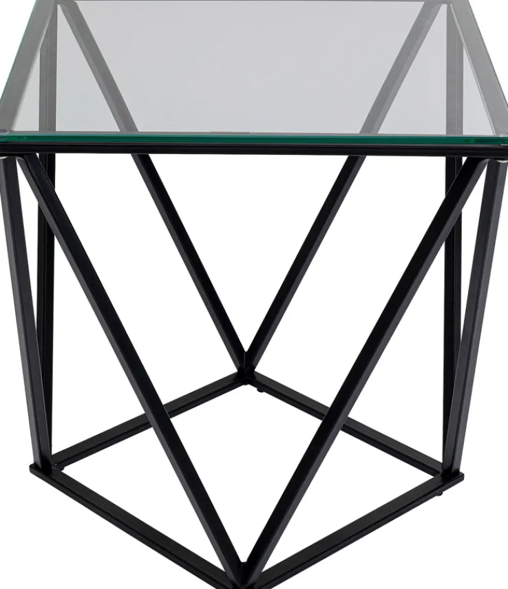 KARE DESIGN Beistelltisch CRISTALLO schwarz 50x50x55 cm