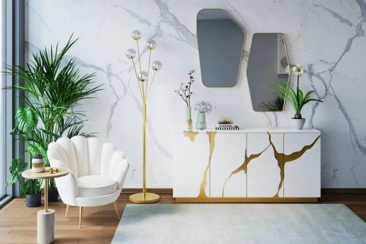 KARE DESIGN Cocktailsessel WATER LILY cremeweiß