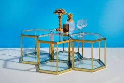 KARE DESIGN Couchtisch COMB 45 cm goldfarbig