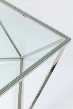 KARE DESIGN Couchtisch CRISTALLO 45 x 80 cm Edelstahl/Glas weiß