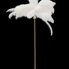 KARE DESIGN Deko-Stehleuchte FEATHER PALM weiß/goldfarbig
