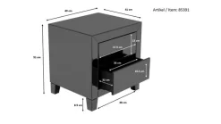 KARE DESIGN Nachtkonsole LUXURY 49 x 50 cm verspiegelt