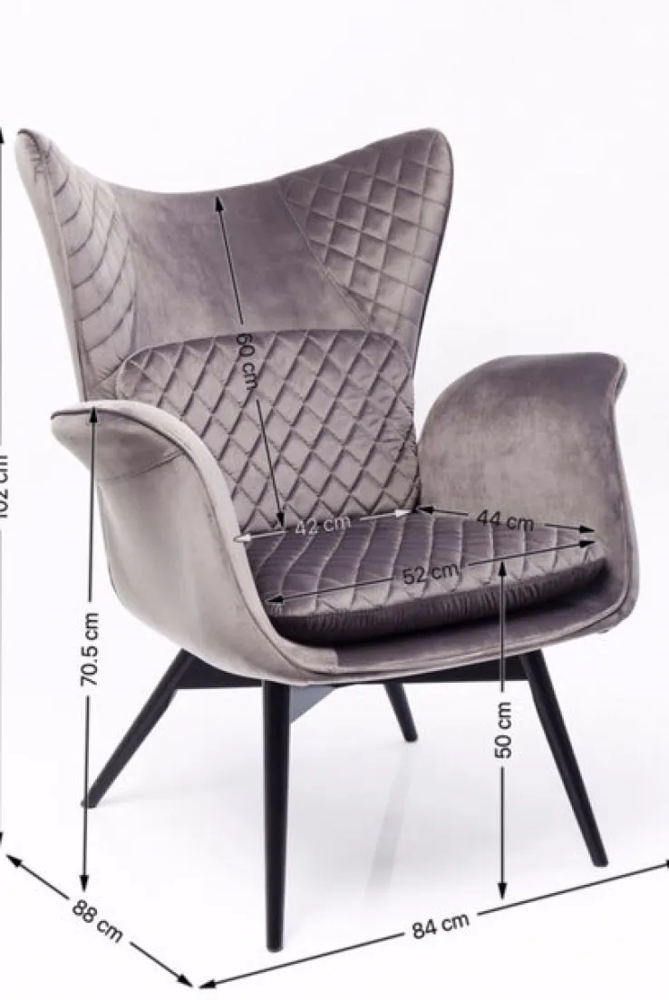 KARE DESIGN Sessel IK silbergrau