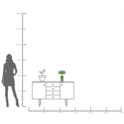 KARE DESIGN Tischleuchte LOUNGY 25 x 38 cm salbeigrün