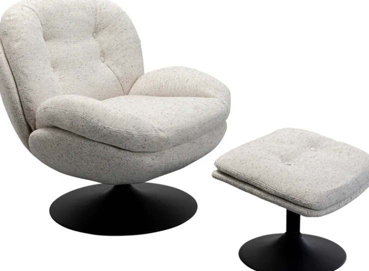 KARE DESIGN Kare Drehsessel + Hocker Stanford