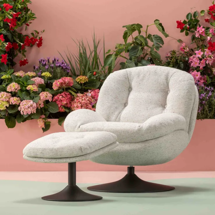 KARE DESIGN Kare Drehsessel + Hocker Stanford