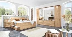 Kastenbett LIDO 180 x 200 cm Eiche teilmassiv