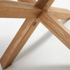 Kave Home Esstisch rund LOTUS 120 cm Buche NB /weiß NB