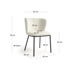 Kave Home Polsterstuhl CISELIA 2er Set weiß