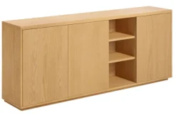 Kave Home Sideboard ABILEN 180 x 75 cm Eiche braun