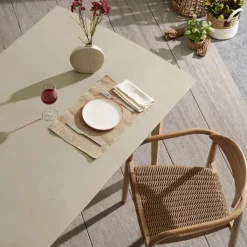 Kave Home Stapelstuhl Garten NINA 4er Set braun