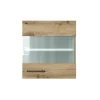 QUARTIER Küche Glas-Hängeschrank Fiona 50 cm Eiche
