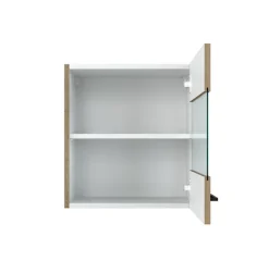 QUARTIER Küche Glas-Hängeschrank Fiona 50 cm Eiche